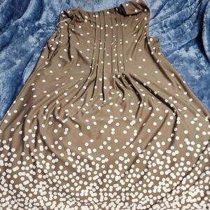 Perceptions Brown Polka Dot Dress
